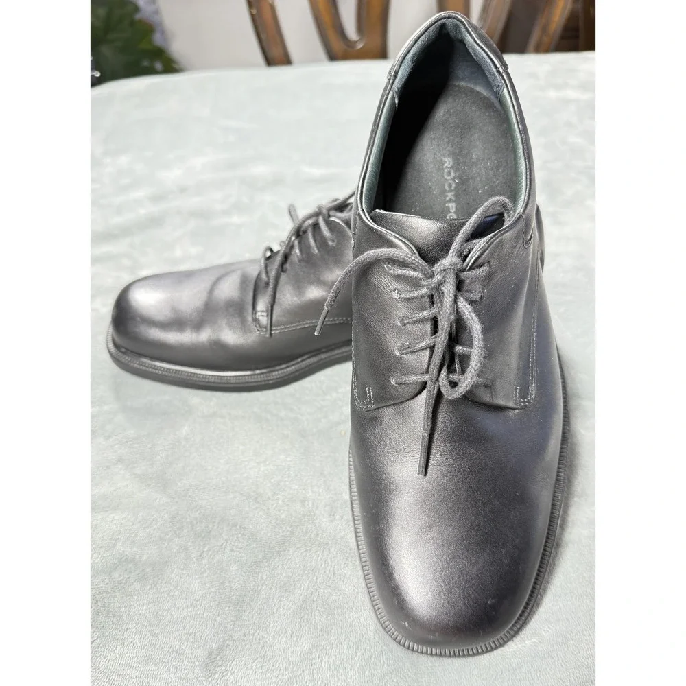 Rockport Shoes Mens Size 8.5 M Black Leather Derby Dress‎ Lace Up APM20311